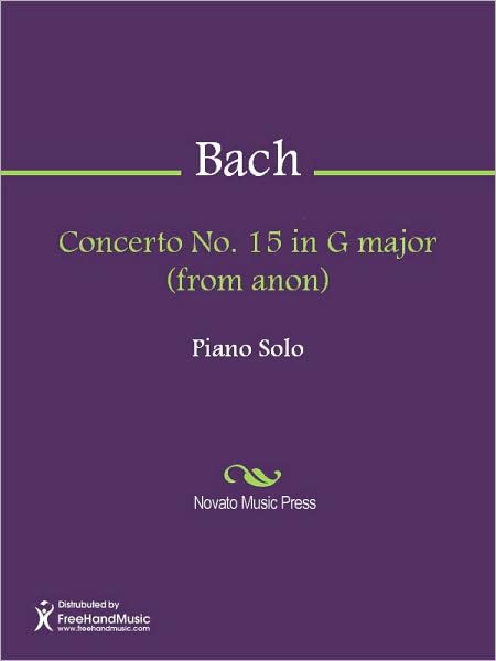 Concerto No. 15 in G major (from anon)