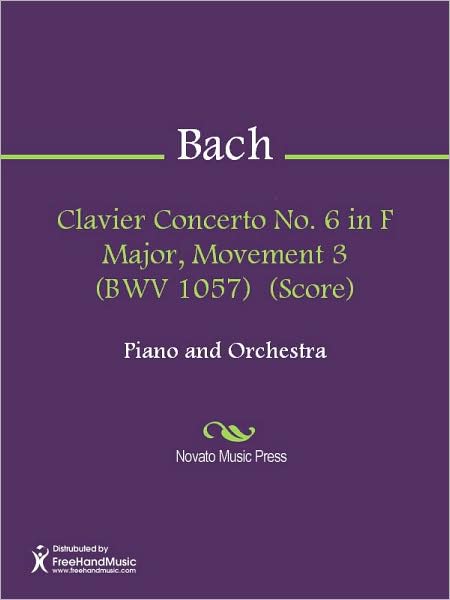 Clavier Concerto No. 6 in F Major, Movement 3 (BWV 1057) (Score)