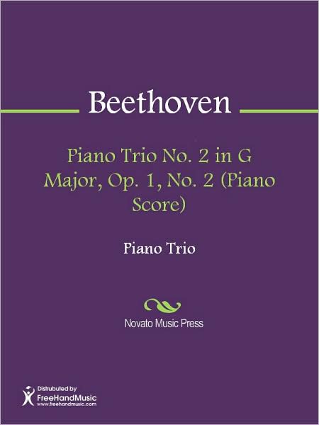 Piano Trio No. 2 in G Major, Op. 1, No. 2 (Piano Score)