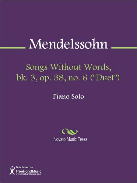 Songs Without Words, bk. 3, op. 38, no. 6 ("Duet")