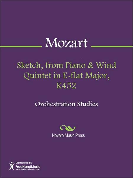 Sketch, from Piano & Wind Quintet in E-flat Major, K452