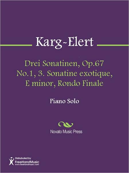 Drei Sonatinen, Op.67 No.1, 3. Sonatine exotique, E minor, Rondo Finale
