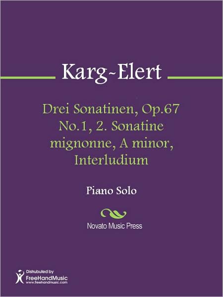 Drei Sonatinen, Op.67 No.1, 2. Sonatine mignonne, A minor, Interludium