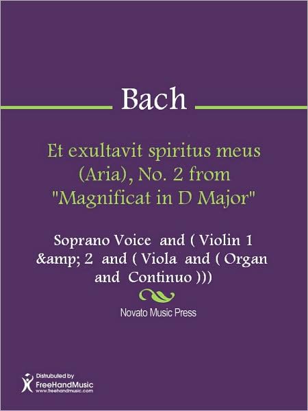 Et exultavit spiritus meus (Aria), No. 2 from "Magnificat in D Major"