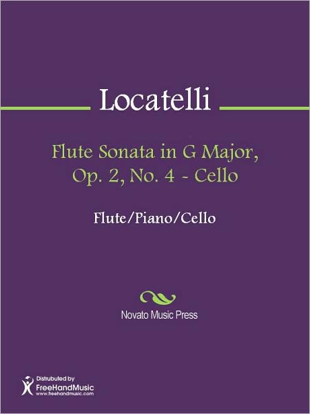 Flute Sonata in G Major, Op. 2, No. 4 - Cello