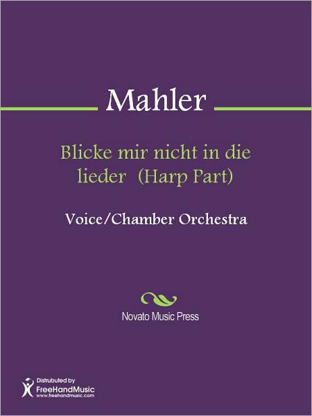 Blicke mir nicht in die lieder (Harp Part)