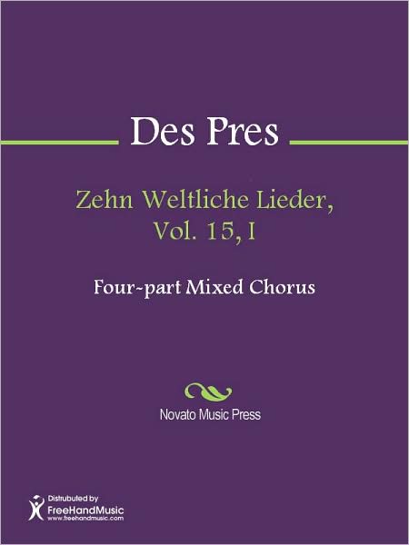 Zehn Weltliche Lieder, Vol. 15, I