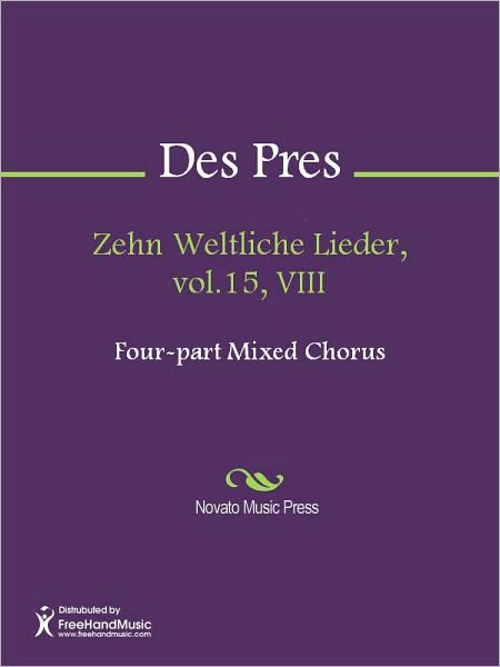 Zehn Weltliche Lieder, vol.15, VIII