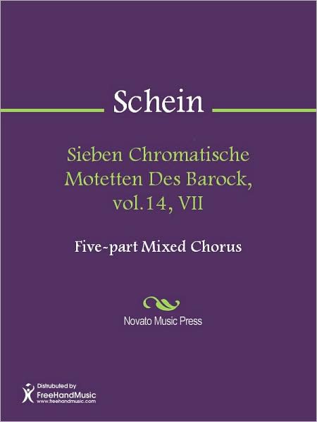 Sieben Chromatische Motetten Des Barock, vol.14, VII