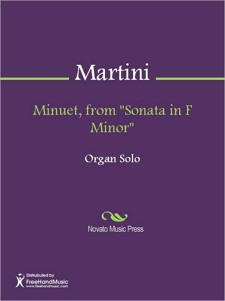 Minuet, from "Sonata in F Minor"
