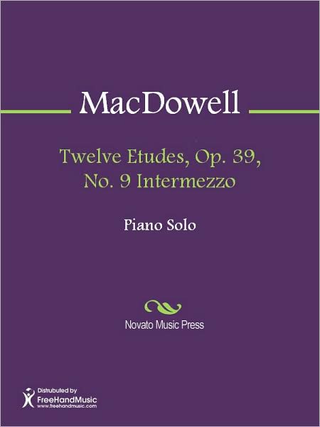 Twelve Etudes, Op. 39, No. 9 Intermezzo