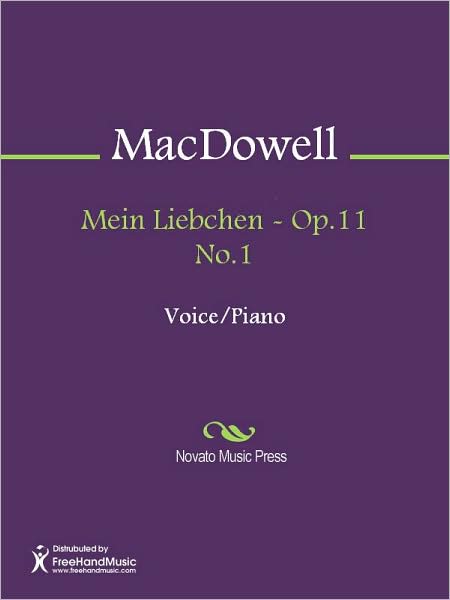 Mein Liebchen - Op.11 No.1