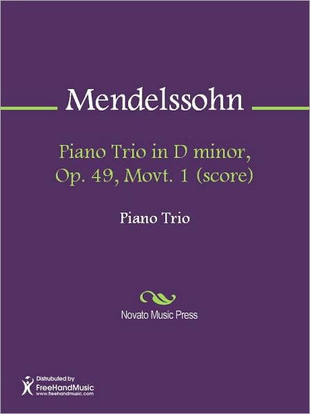 Piano Trio in D minor, Op. 49, Movt. 1 (score)