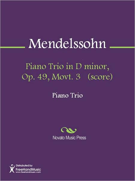 Piano Trio in D minor, Op. 49, Movt. 3 (score)