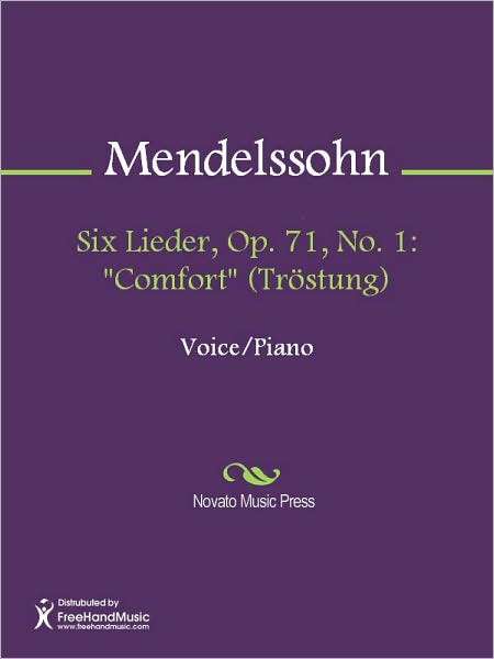 Six Lieder, Op. 71, No. 1: "Comfort" (Trostung)