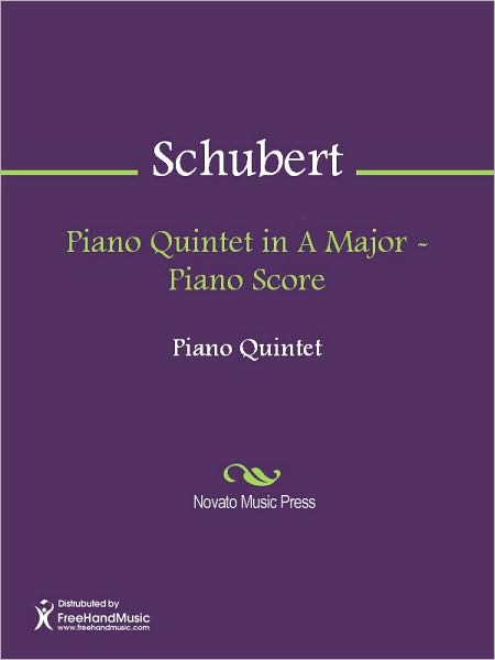 Piano Quintet in A Major - Piano Score