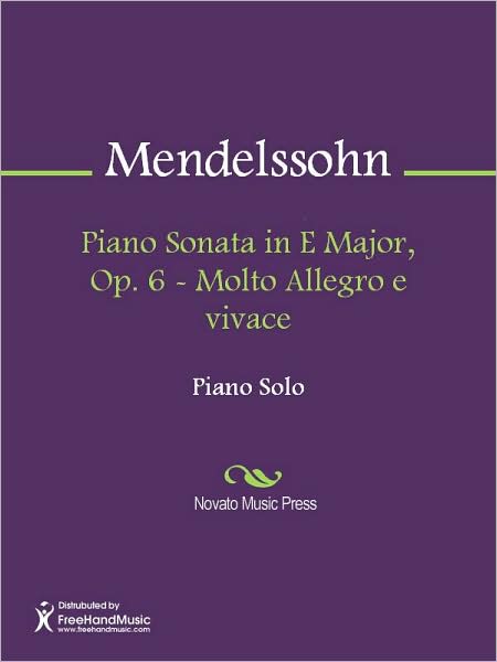 Piano Sonata in E Major, Op. 6 - Molto Allegro e vivace
