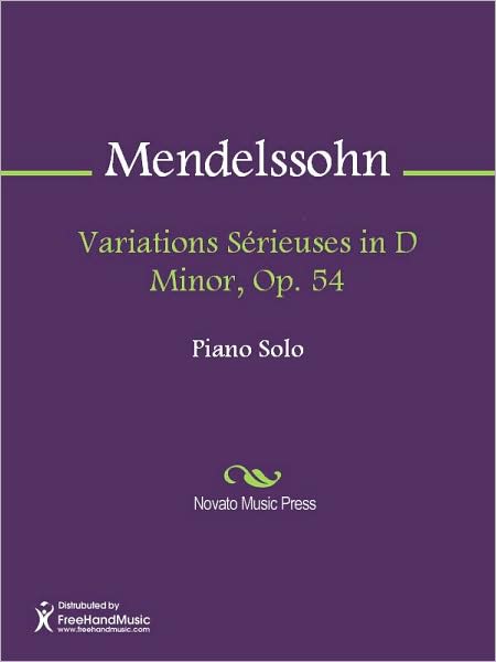 Variations Serieuses in D Minor, Op. 54