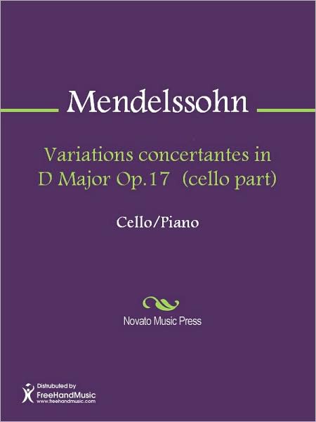 Variations concertantes in D Major Op.17 (cello part)