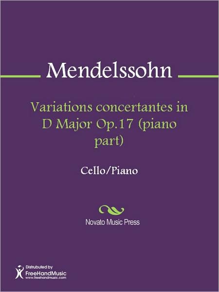 Variations concertantes in D Major Op.17 (piano part)
