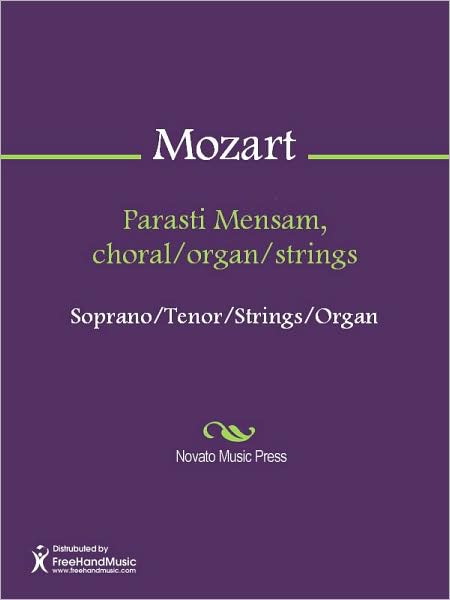 Parasti Mensam, choral/organ/strings