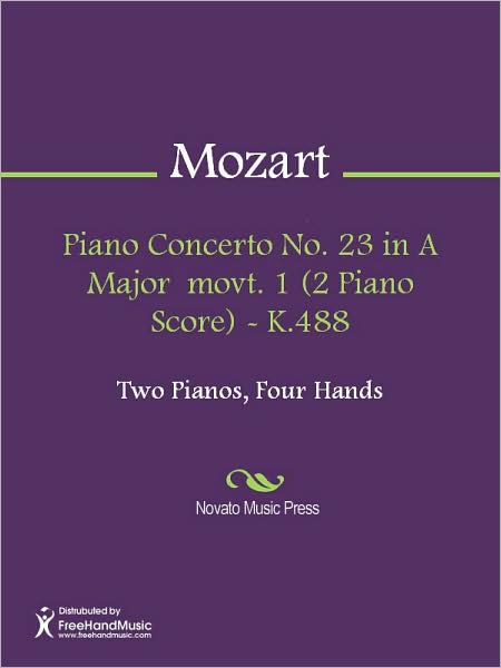 Piano Concerto No. 23 in A Major movt. 1 (2 Piano Score) - K.488