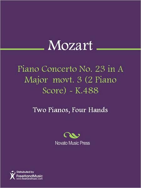 Piano Concerto No. 23 in A Major movt. 3 (2 Piano Score) - K.488