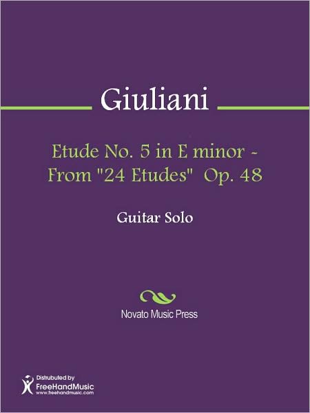 Etude No. 5 in E minor - From "24 Etudes" Op. 48