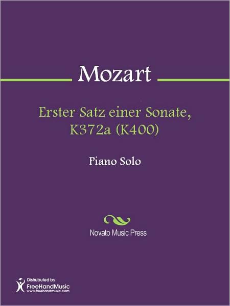 Erster Satz einer Sonate, K372a (K400)