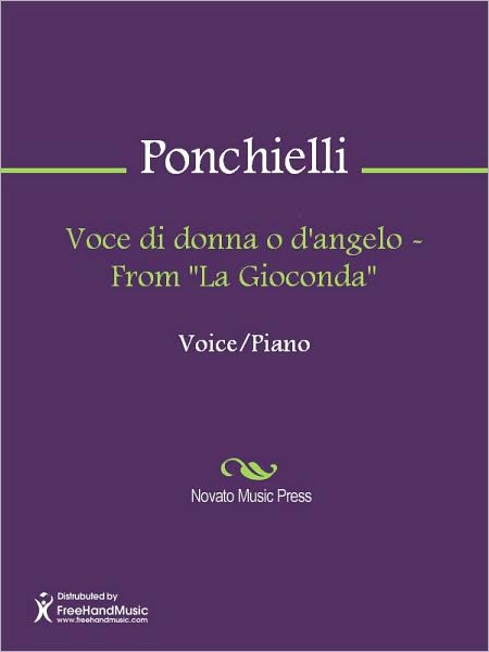 Voce di donna o d'angelo - From "La Gioconda"