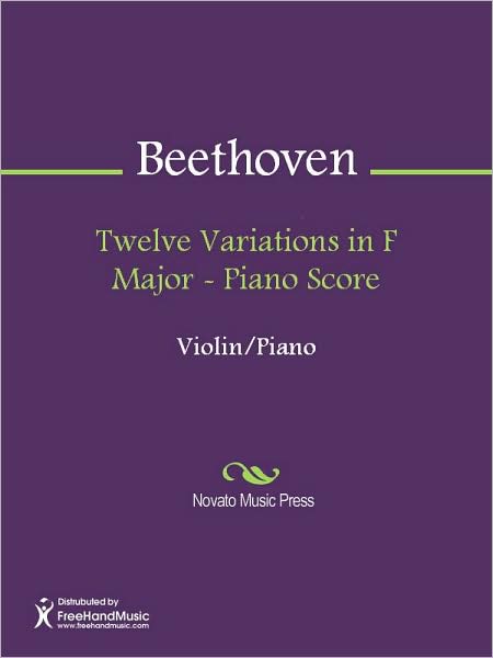 Twelve Variations in F Major - Piano Score