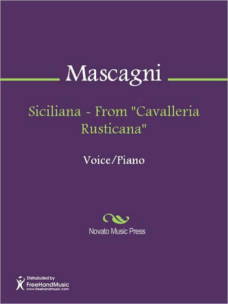 Siciliana - From "Cavalleria Rusticana"
