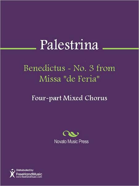 Benedictus - No. 3 from Missa "de Feria"