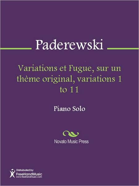 Variations et Fugue, sur un theme original, variations 1 to 11