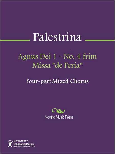 Agnus Dei 1 - No. 4 frim Missa "de Feria"