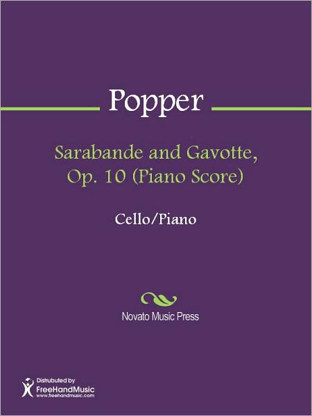 Sarabande and Gavotte, Op. 10 (Piano Score)