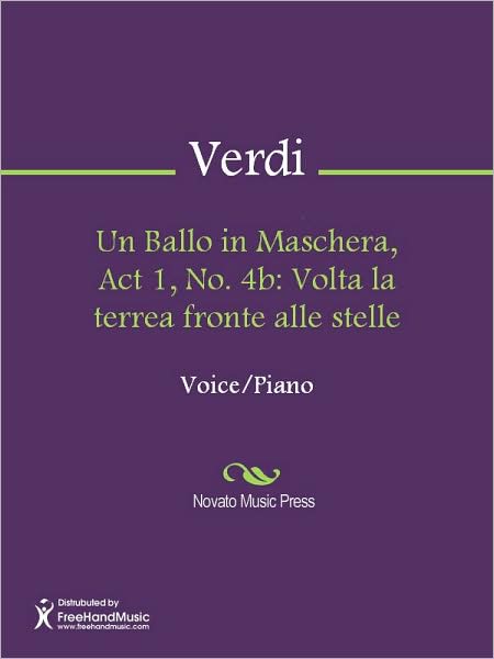 Un Ballo in Maschera, Act 1, No. 4b: Volta la terrea fronte alle stelle