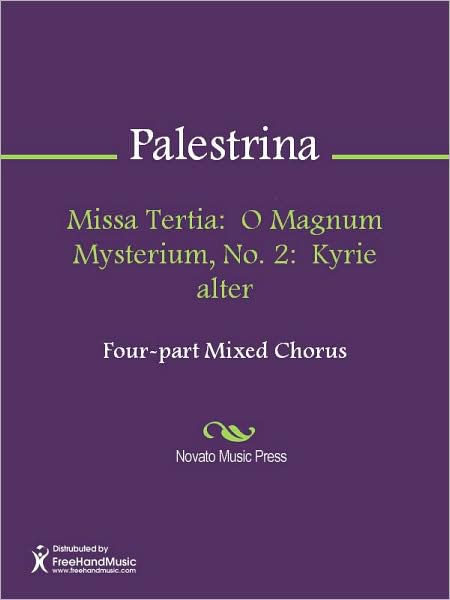 Missa Tertia: O Magnum Mysterium, No. 2: Kyrie alter