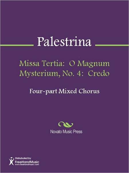 Missa Tertia: O Magnum Mysterium, No. 4: Credo