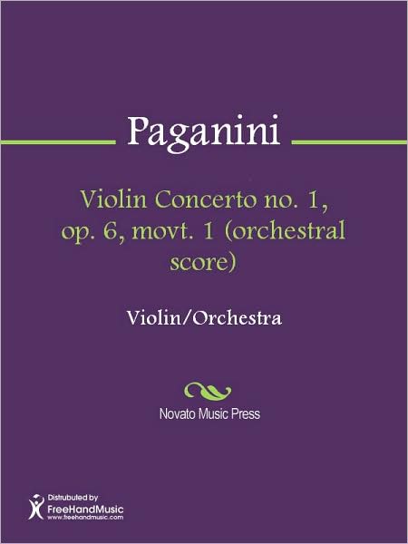 Violin Concerto no. 1, op. 6, movt. 1 (orchestral score)