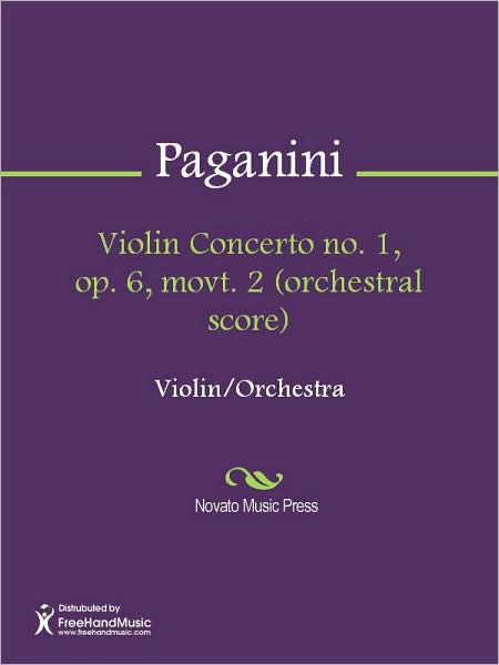 Violin Concerto no. 1, op. 6, movt. 2 (orchestral score)