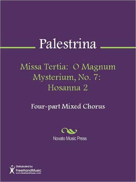 Missa Tertia: O Magnum Mysterium, No. 7: Hosanna 2