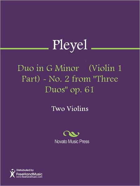 Duo in G Minor (Violin 1 Part) - No. 2 from "Three Duos" op. 61