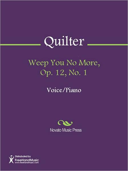 Weep You No More, Op. 12, No. 1