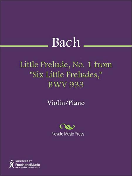 Little Prelude, No. 1 from "Six Little Preludes," BWV 933