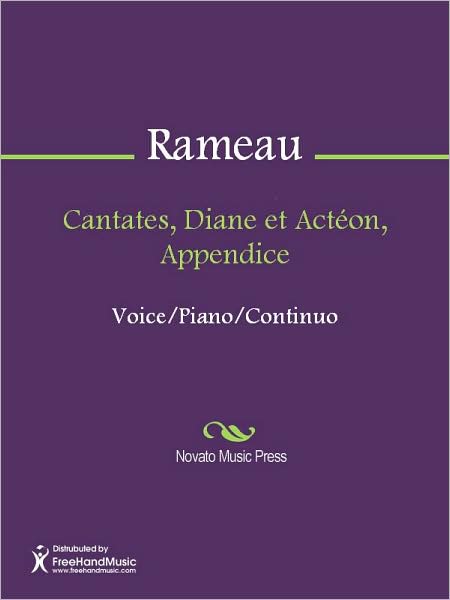 Cantates, Diane et Acteon, Appendice
