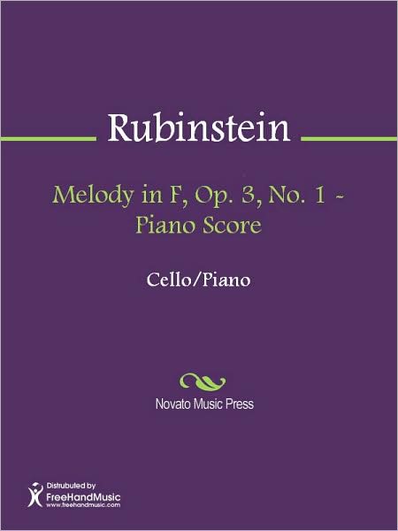 Melody in F, Op. 3, No. 1 - Piano Score