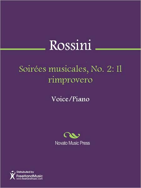 Soirees musicales, No. 2: Il rimprovero