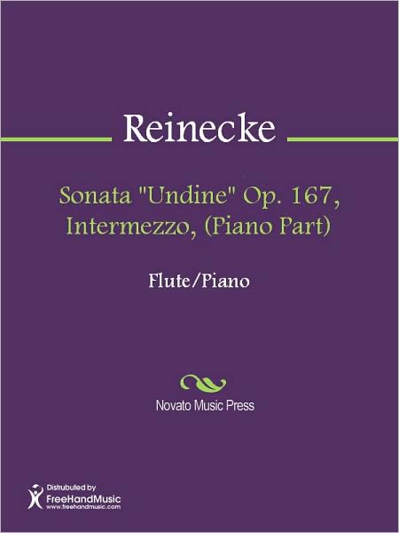Sonata "Undine" Op. 167, Intermezzo, (Piano Part)
