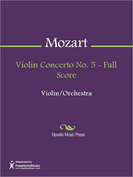 Violin Concerto No. 5 - Full Score
